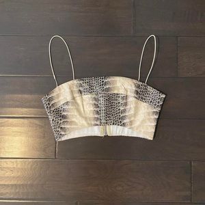 I.AM.GIA Seala Snakeskin Crop Top